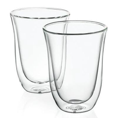 Dubultā stikla glāzes komplekts DeLonghi Basic, caurspīdīga, 0.22 l