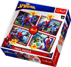 Trefl 4-in-1 Puzzle In Spider-Mans Web 35/48/54/70pcs 34293
