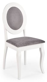 Ēdamistabas krēsls Halmar, balta/pelēka