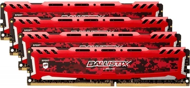 Crucial Ballistix Sport LT Red 64GB 3200MHz CL16 DDR4 KIT OF 4 BLS4K16G4D32AESE