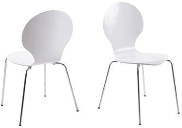 Home4you Chair Marcus White/Chrome