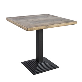 Home4you Raft Garden Table 75x75x74.5cm Faded Tree/Black