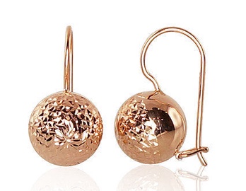 Diamond Sky 14K Red Gold Earrings Mollie VII Solid Gold 585