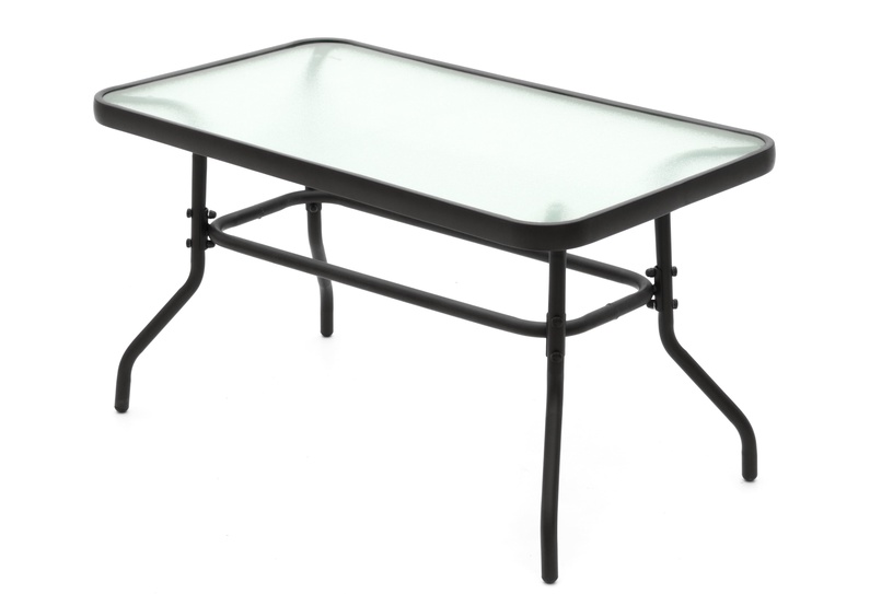 Садовый стол 4Living Venetsia, прозрачный/черный, 50 см x 90 см x 50 см
