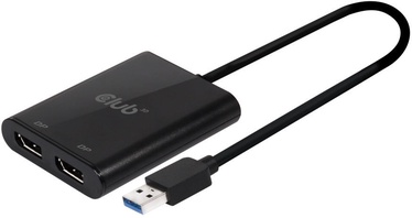 Club 3D SenseVision USB A To DisplayPort 1.2 Dual Monitor 4K 60Hz Black