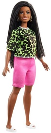 Mattel Barbie Fashionistas Doll Brunette Braids Wearing Neon Green Top GYB00