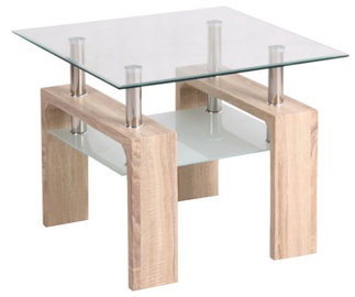 Kavos staliukas Signal Meble Lisa D Sonoma Oak, 600x600x550 mm
