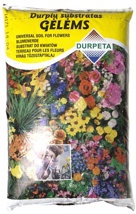 Durpių substratas lauko gėlėms/kambarinėms gėlėms Durpeta, 20 l