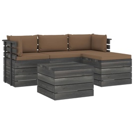 Āra mēbeļu komplekts VLX Garden Pallet Lounge Set 3061811, pelēks/brūns, 1-3 sēdvietas