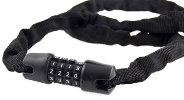 Good Bike Combination Lock Chain With Cover Green 3.5x900mm