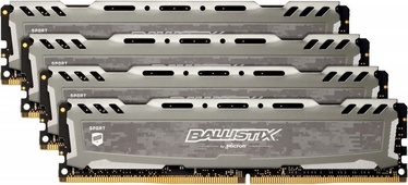 Crucial Ballistix Sport LT Gray 32GB 3200MHz CL16 DDR4 KIT OF 4 BLS4K8G4D32AESBK
