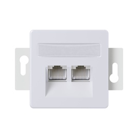 Arvutipesa 2xRJ45 cat.5 Mikro valge