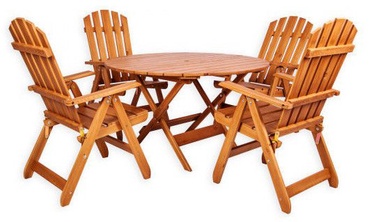 Folkland Timber Folding Garden Set Canada 4 Brown
