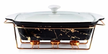 Mondex Elegant Kitchen Dish With Heater Black Marble 3l