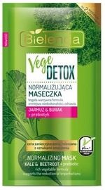 Veido kaukė Bielenda Vege Detox Normalizing Face Mask With Mixed Beetroot, Kale & Prebiotic, 8 g