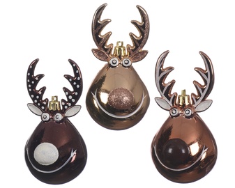 Елочная игрушка Decoris 027508 Gold/Brown, 1 шт.