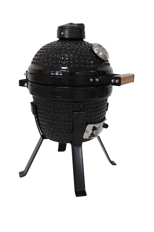 Grils Kamado Bono Picnic, melna, 32 cm