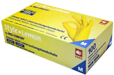 Перчатки Ampri Med Comfort Style Lemon Nitril S 100шт, одноразовые, без пудры 