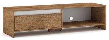 TV galds Vivaldi Meble Line, balta/ozola, 1400x400x350 mm