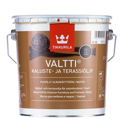 Древесное масло Tikkurila Valtti Kaluste- Ja Terassiöljy, черный, 2.7 l