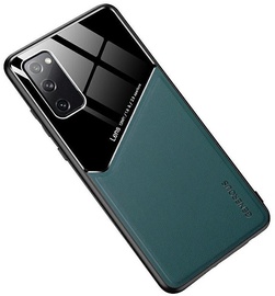 Чехол Mocco Lens Leather Back Case Samsung Galaxy A12, черный/зеленый