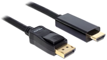 Провод Delock Displayport to HDMI Display port male, HDMI 19 pin male, 3 м, черный
