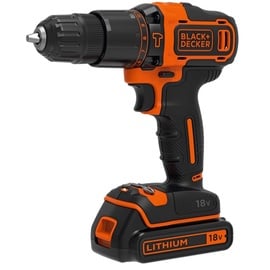 Ударная дрель с батареей Black & Decker BDCHD18K-QW, 18 В, 1.5 Ah