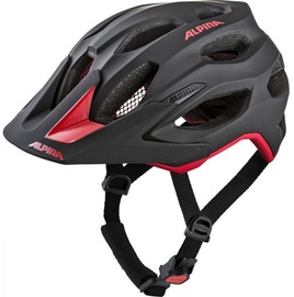 Шлемы велосипедиста универсальный Alpina Sports Carapax 2.0, черный/красный, 570 - 620 мм