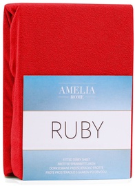 Voodilina AmeliaHome Ruby, punane, kummiga