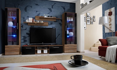 ASM Galino C Wall Unit Plum/Black Gloss