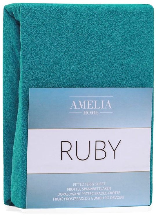 Palags AmeliaHome Ruby, tirkīza, 200 x 200 cm, ar gumiju