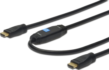 Laidas Assmann AK-330118-100-S HDMI 19 pin male, HDMI 19 pin female, 10 m, juoda