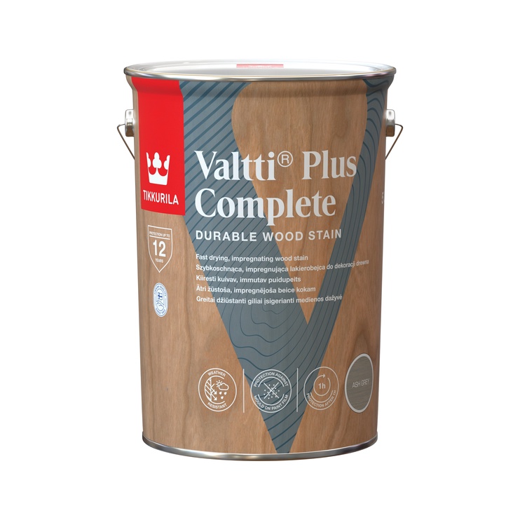 Пропитка Tikkurila Valtti Plus Complete, серый, 5 l