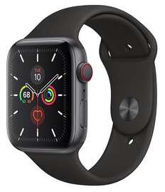 Išmanusis laikrodis Apple Watch Series 5 44mm GPS Space Gray Aluminum Case with Black Band S/M & M/L Cellular