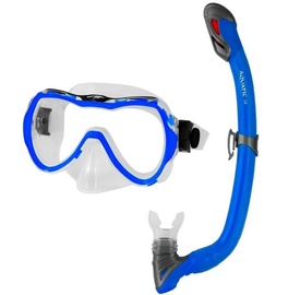 Snorkelēšanas komplekts Aqua Speed Enzo+Samos 11/3111, caurspīdīga/zila