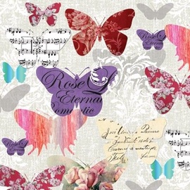 Paw Decor Collection Romantic Butterflies 33 x 33cm