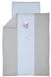Ceba Baby Bedding Set With Embroideries 2pcs Kite Blue/Grey