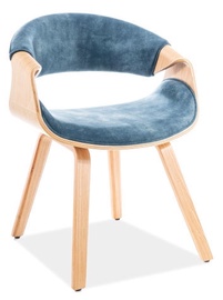 Стул для столовой Signal Meble Dakota Velvet Sea/Oak