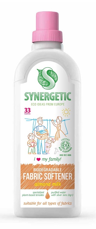 Смягчитель для белья Synergetic Almond Milk, жидкий, 1 л