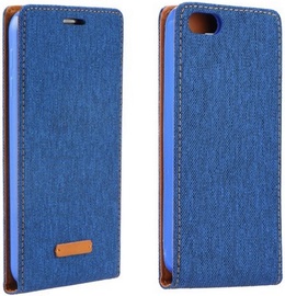 Forcell Canvas Flexi Vertical Book Case For Apple iPhone 6/6s Blue