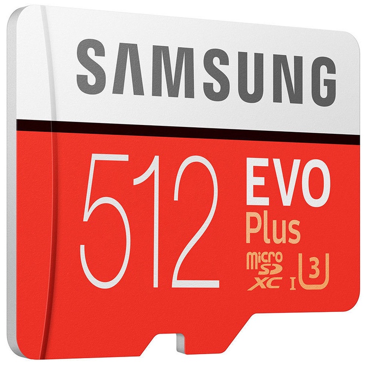 Mälukaart Samsung EVO+ 512GB MicroSDXC UHS-I Class 10 + SD Adapter
