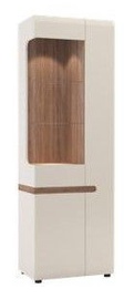Meble Wojcik Linate 01L Display Case White/Truffle Oak