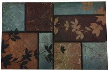 Durvju paklājs Besk Leaves, gaiši zila, 600 mm x 900 mm