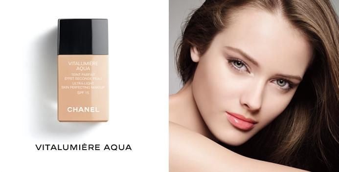 Tonuojantis kremas Chanel Vitalumiere Aqua Fluid Ultra-Light SPF15 50 Beige, 30 ml