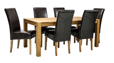 Home4you Chicago Dining Set Dark Brown/Oak