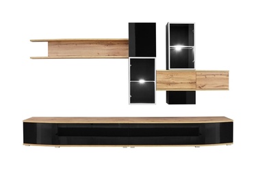 Svetainės baldų komplektas ASM Manhattan Wotan Oak/Black