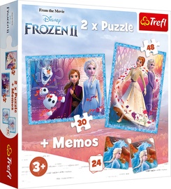Пазл Trefl Memo & Puzzles Disney Frozen II 90814, 30/48 шт.