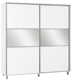Skapis Bodzio SZP200, balta, 200 cm x 60 cm x 210 cm, ar spoguli