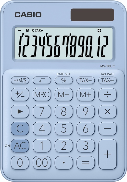 Калькулятор Casio MS-20UC-LB, голубой
