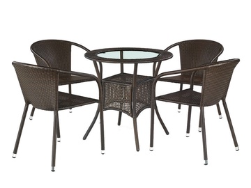 Садовый стол Halmar Midas, коричневый, 74 x 74 x 74 см